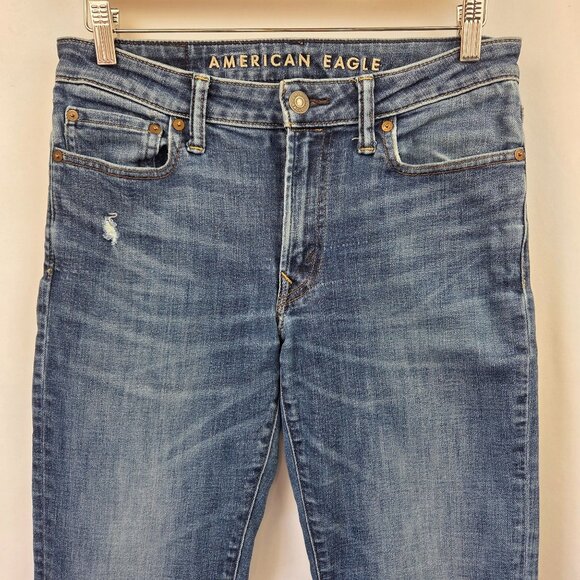 American Eagle Slim Fit Jeans Lightly Distressed Size 30x31 - Picture 3 of 14